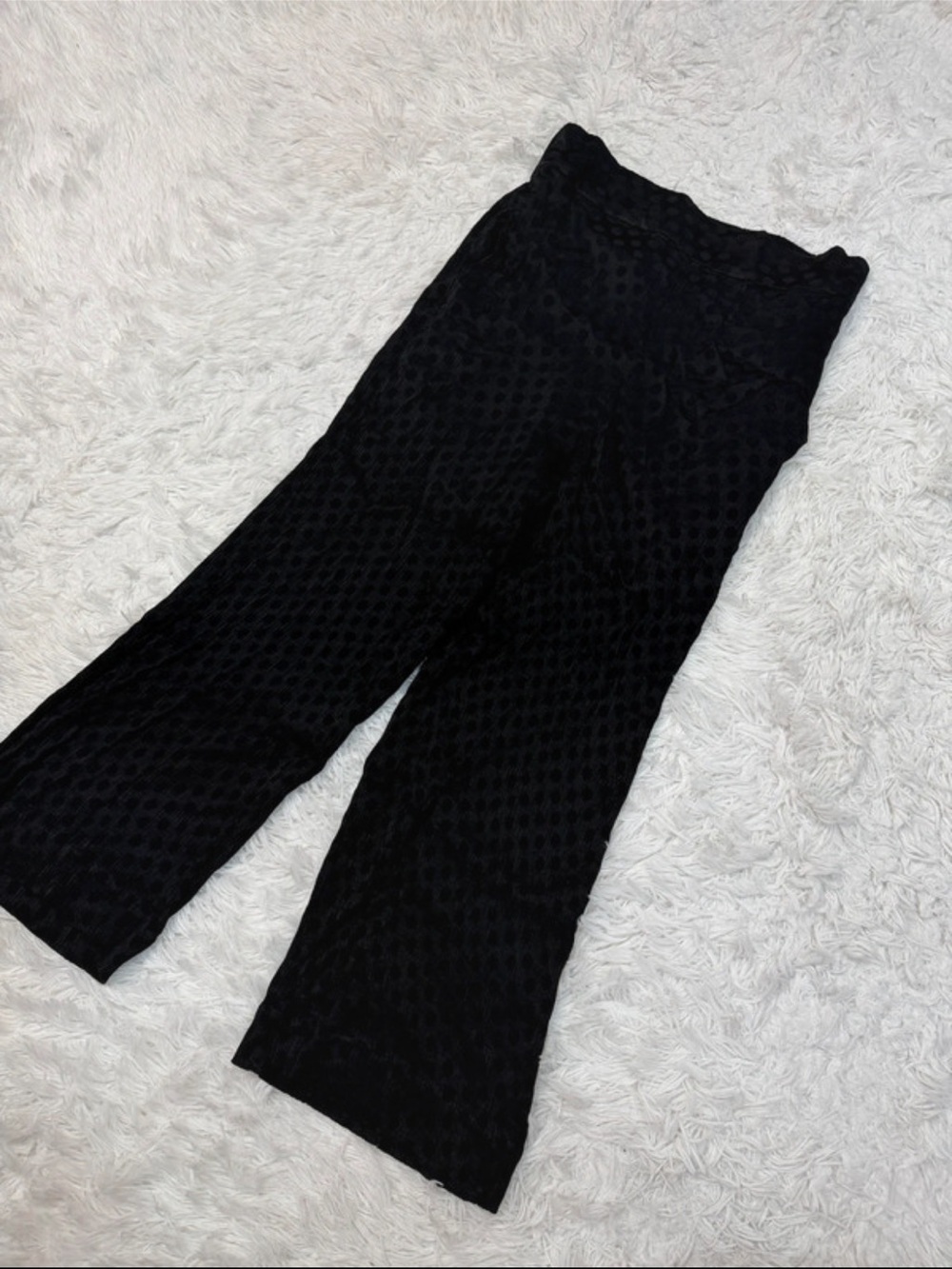 Madewell black polka dot pants size small